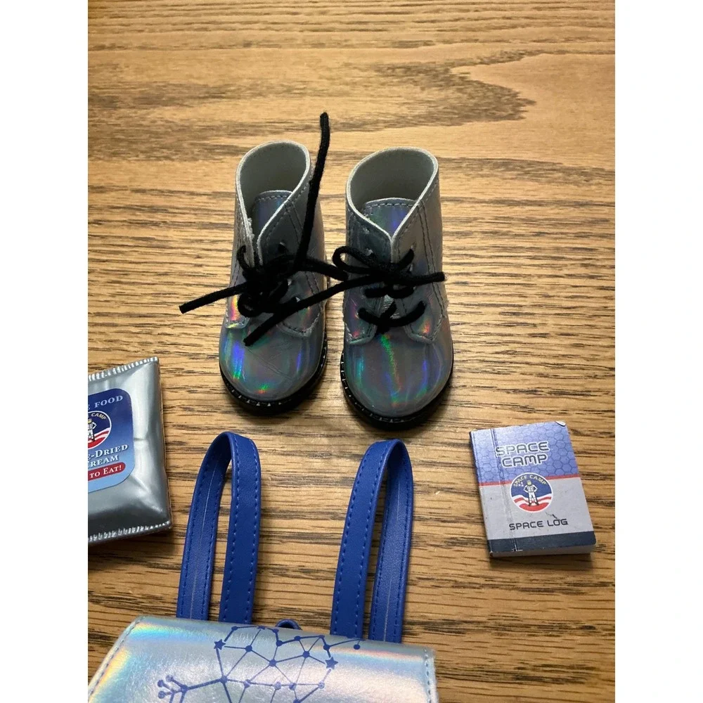 American Girl Doll Lucia GOTY 2019 Meet Iridescent Boots Backpack Astronaut Food